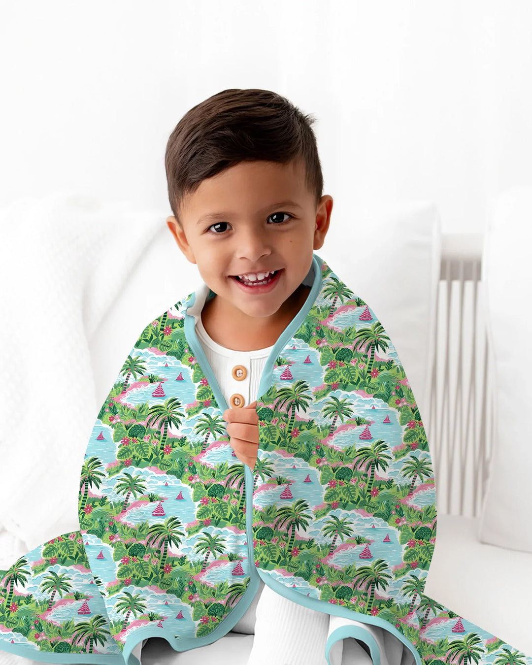 Preppy Coast Beach Club Bamboo Blanket