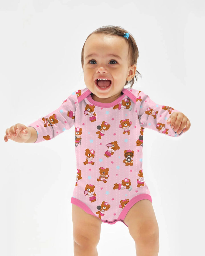 Born To Play Baseball Bamboo Bodysuit