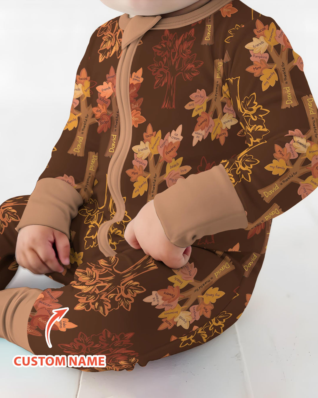 Custom Thanksgiving Tree Bamboo Convertible Zippy