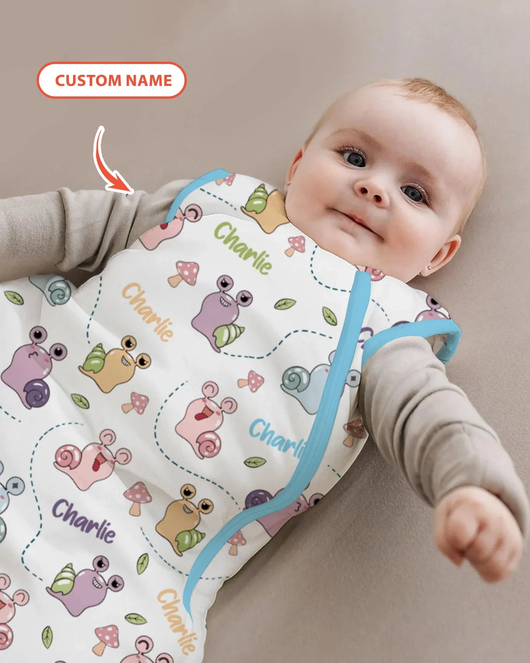 Custom Name Snailed it! Bamboo Sleep Bag