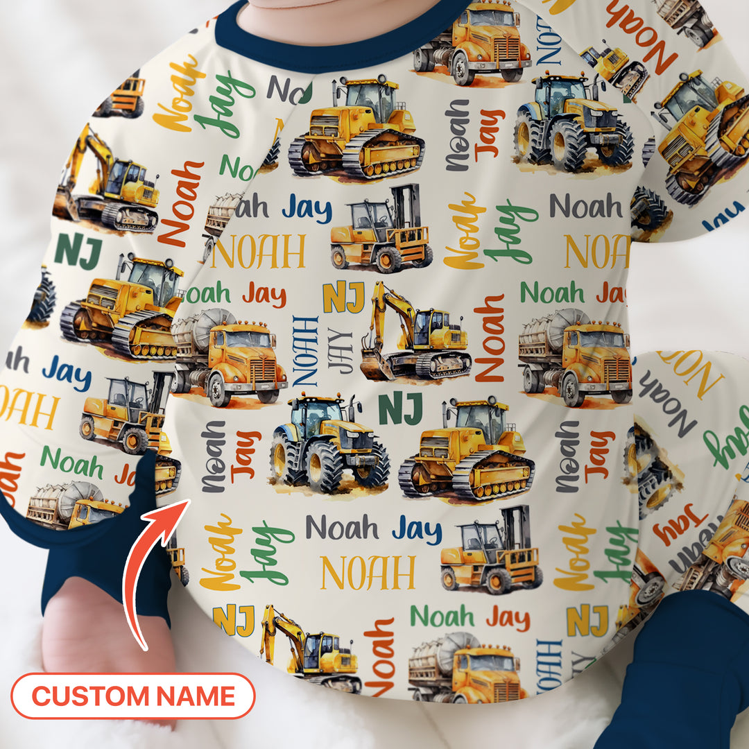 Custom Name Construction Trucks Convertible Zippy