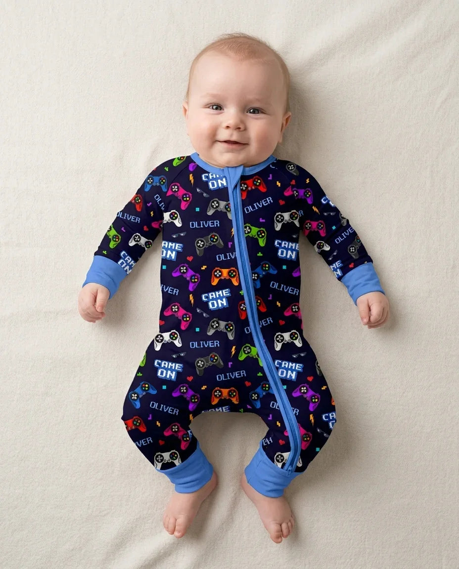 Custom Name Game On Family Matching Bamboo Convertible Zippy