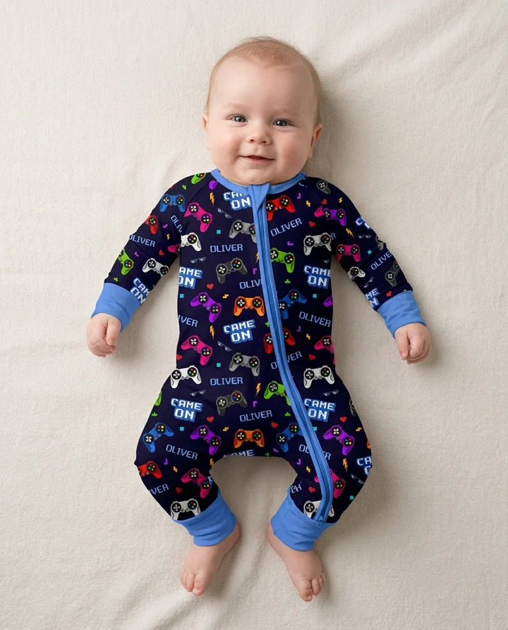 Custom Name Game On Family Matching Bamboo Convertible Zippy