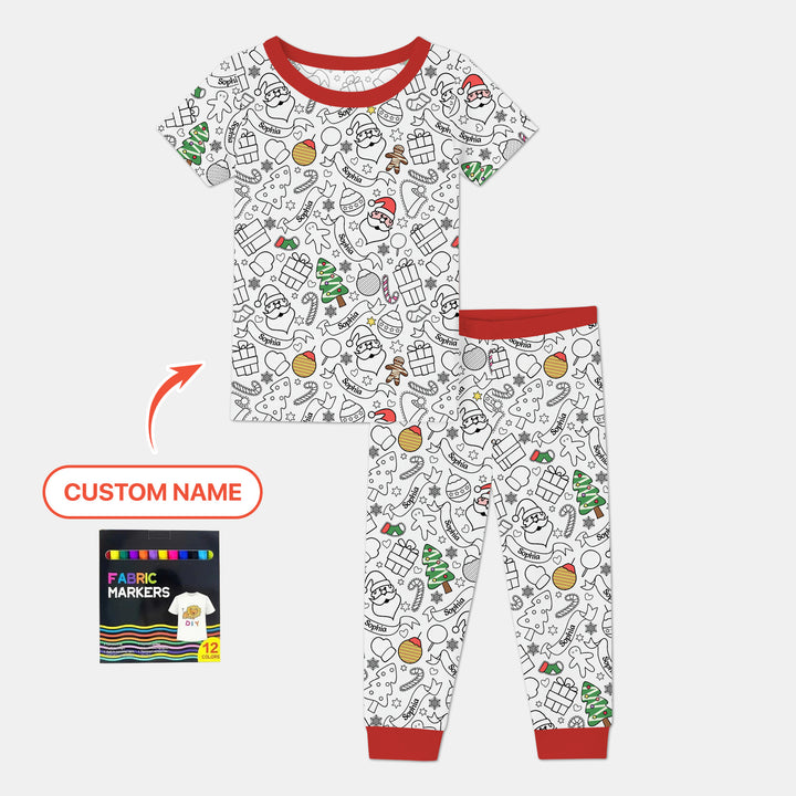 Zweiteiliges, kurzärmliges Pyjama-Set mit Marienkäfern