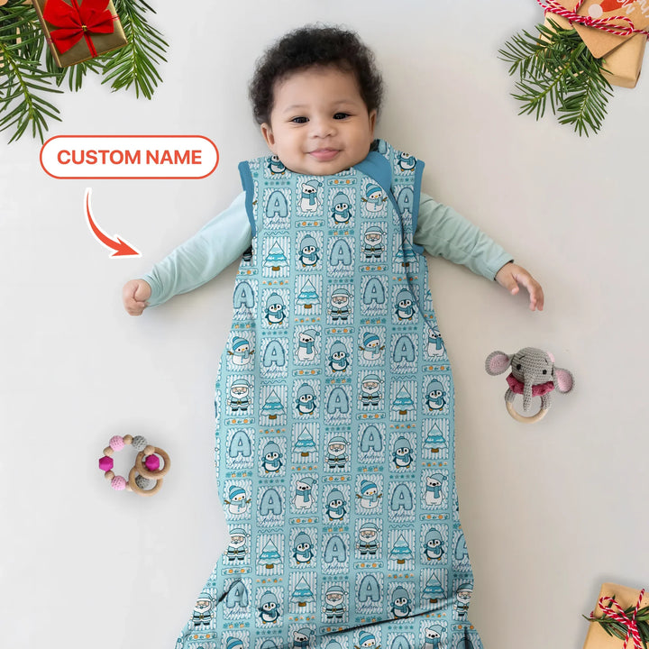 Custom Name Winter Wonderland Sleep Bag