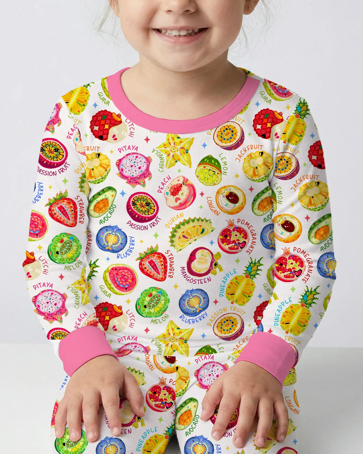 Conjunto de pijama de dos piezas de manga larga de bambú Juicy World