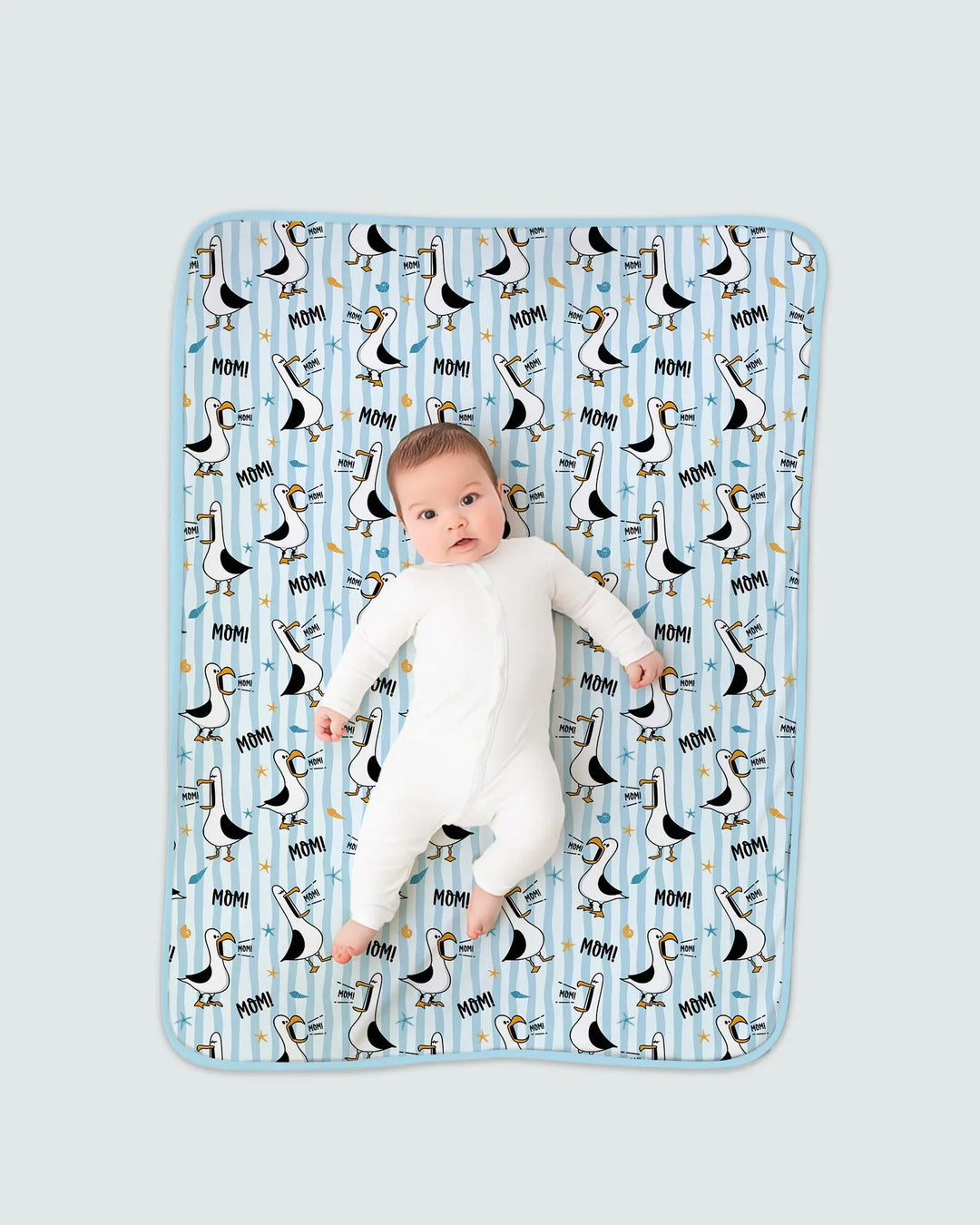 Seagull mom Mom MOM Bamboo Blanket