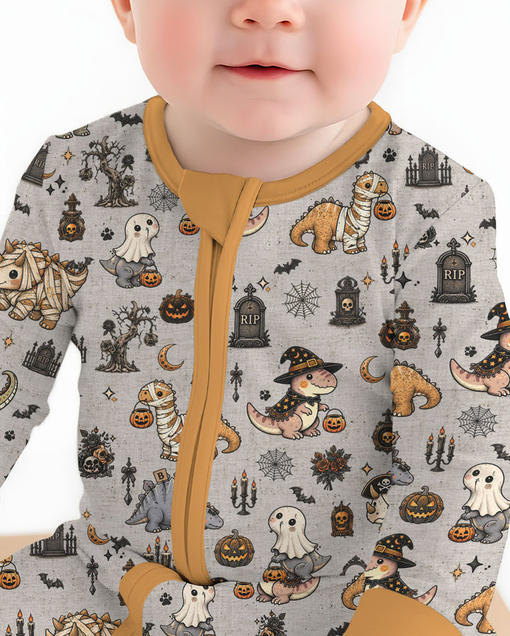 Vintage Halloween Dinosaur Bamboo Convertible Zippy