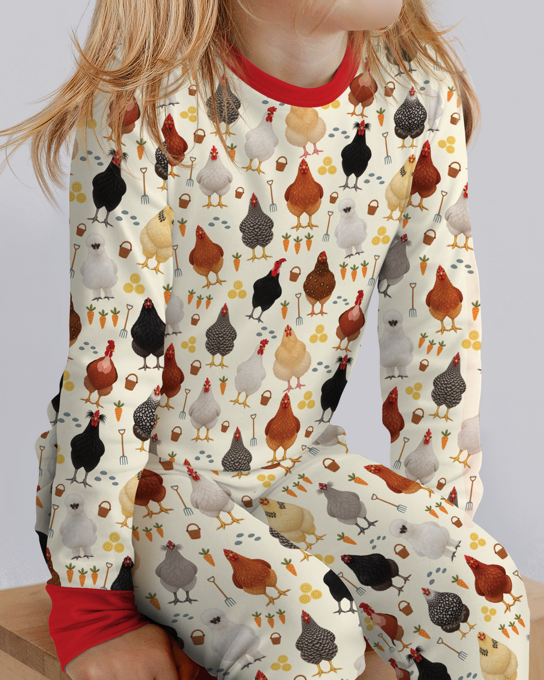 Little Chicken Farmer Bamboo Two Piece Long Sleeve Pajama Set