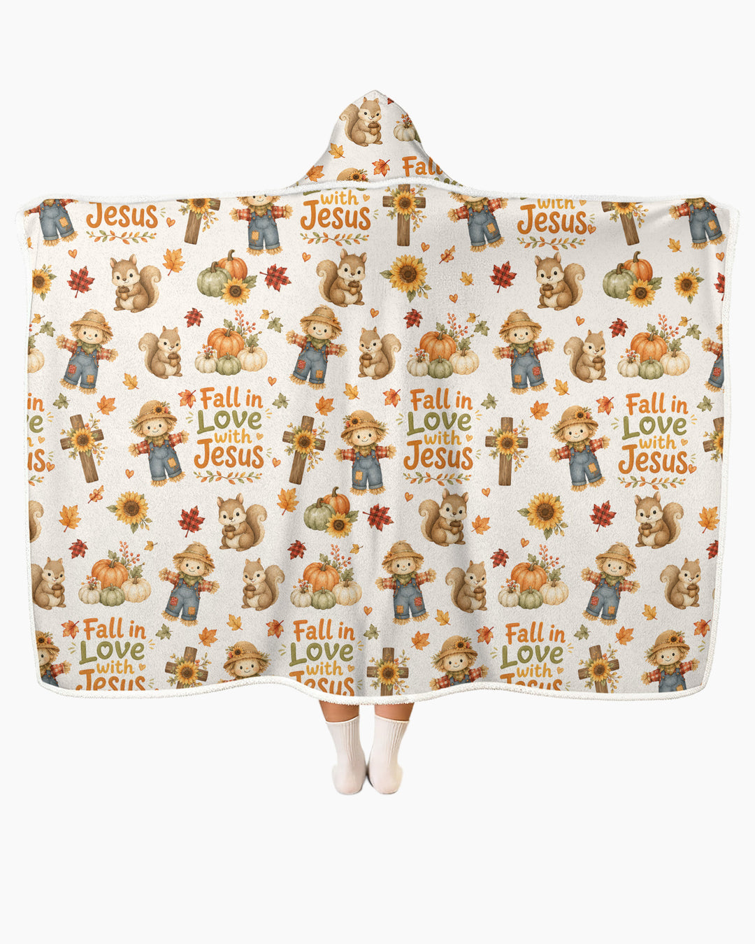 Fall For Jesus Bamboo Wearable Hooded Blanket