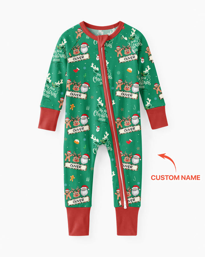 Custom Name Merry Christmas My Deer 2026 Bamboo Convertible Zippy