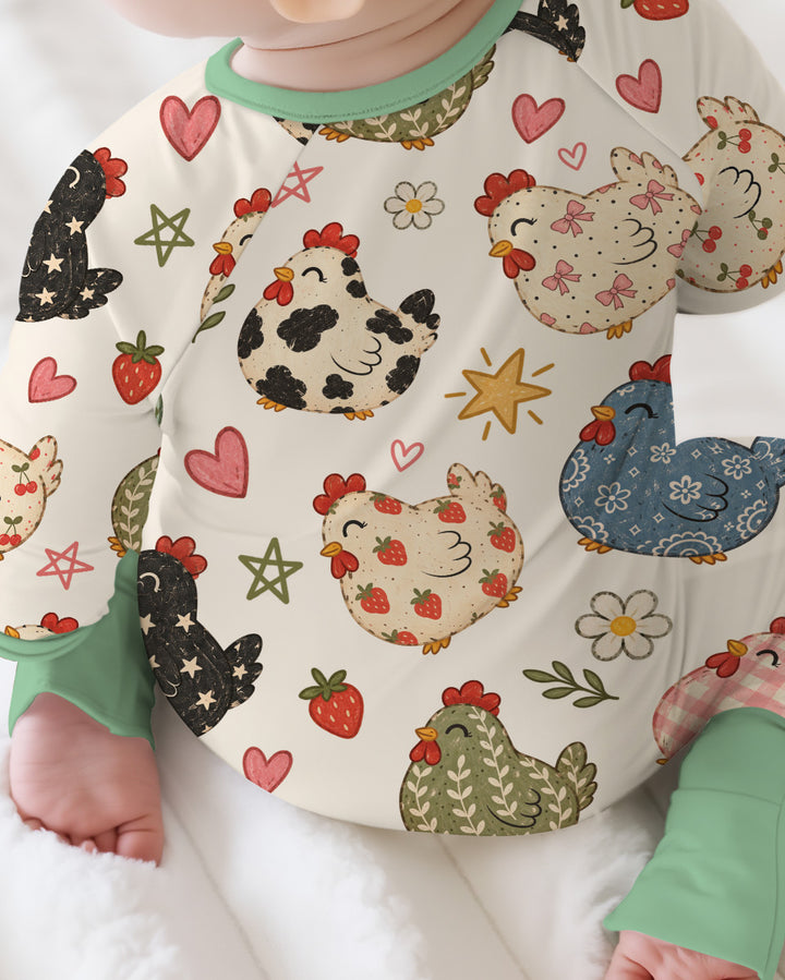Playful Farm Chicken Bamboo Convertible Zippy