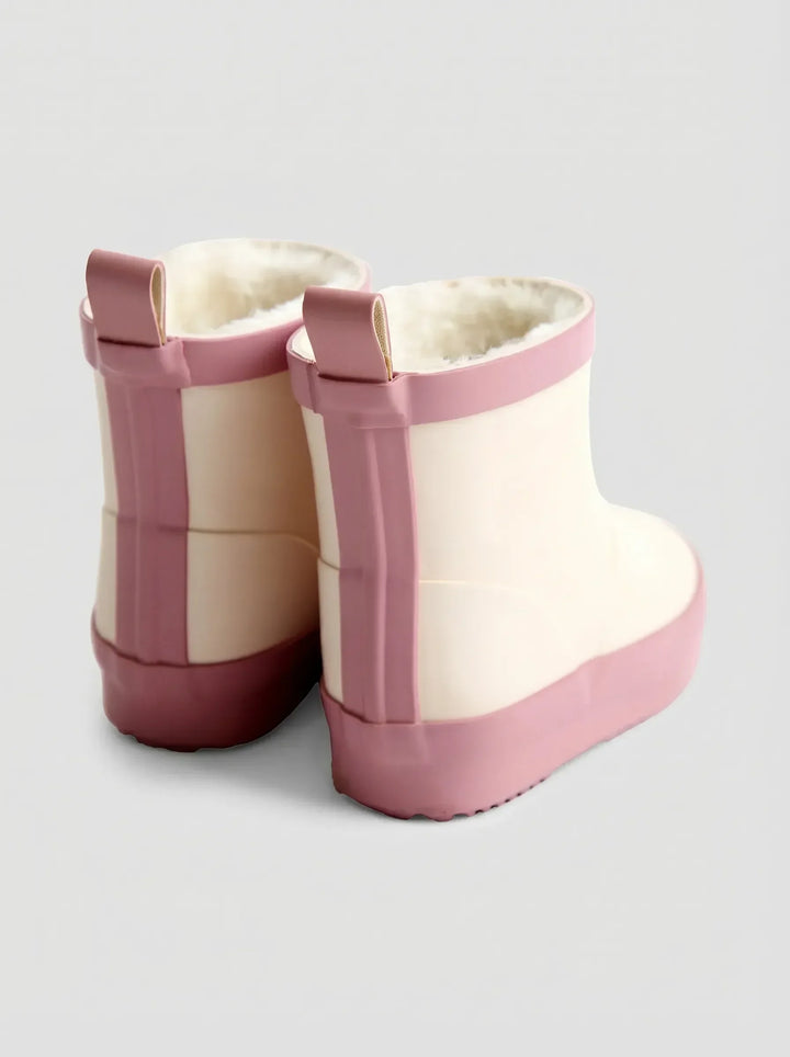 Cream Print Short Wellies
