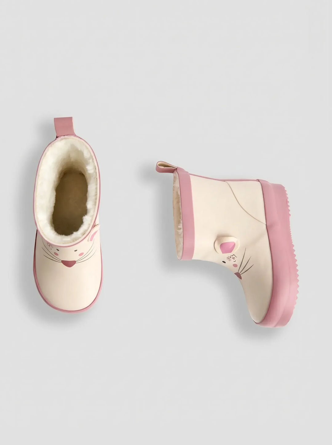 Cream Print Short Wellies