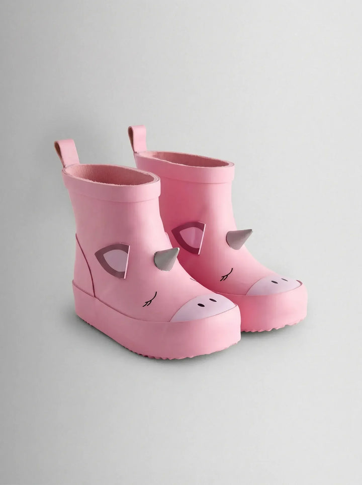 Pink Print Short Wellies