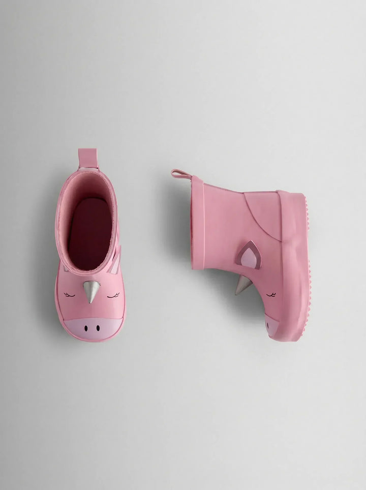 Pink Print Short Wellies