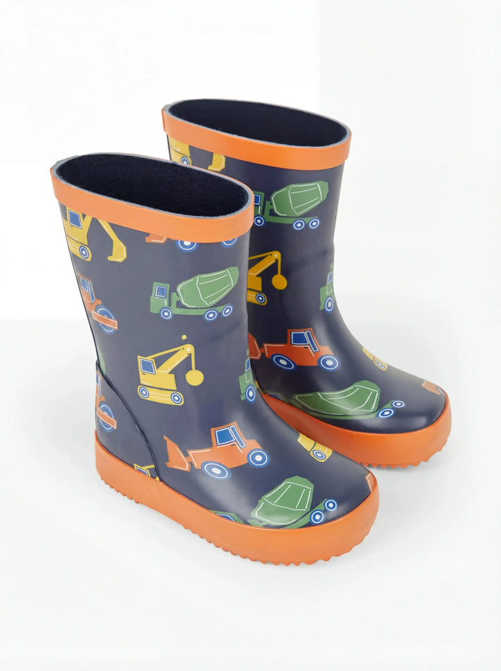 Botas de agua lisas de construcción azul marino