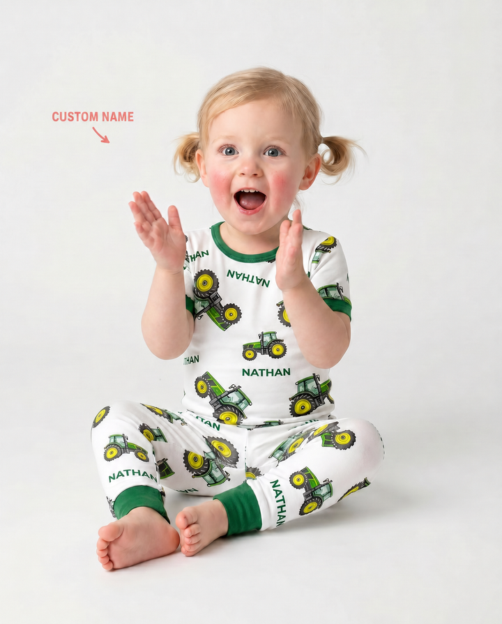 Zweiteiliges, kurzärmliges Pyjama-Set mit Marienkäfern