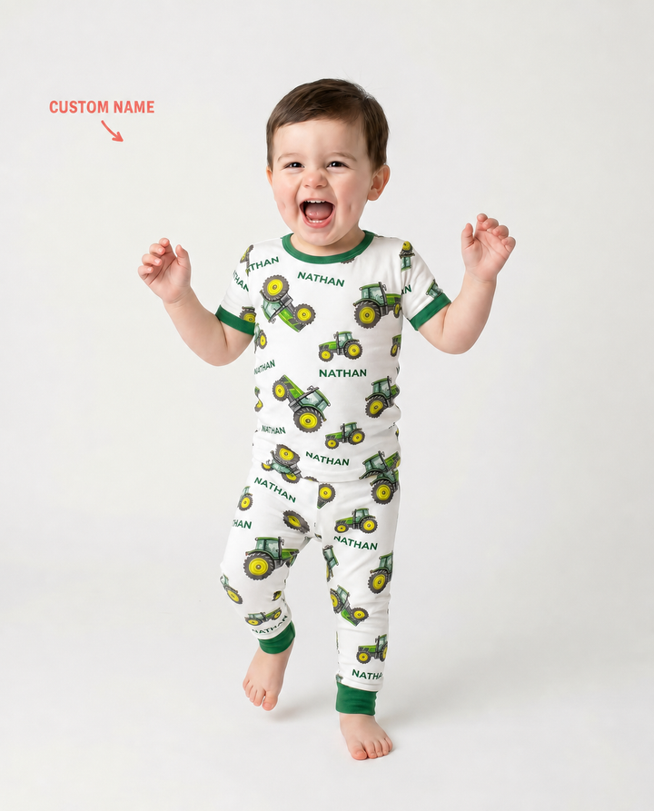 Zweiteiliges, kurzärmliges Pyjama-Set mit Marienkäfern