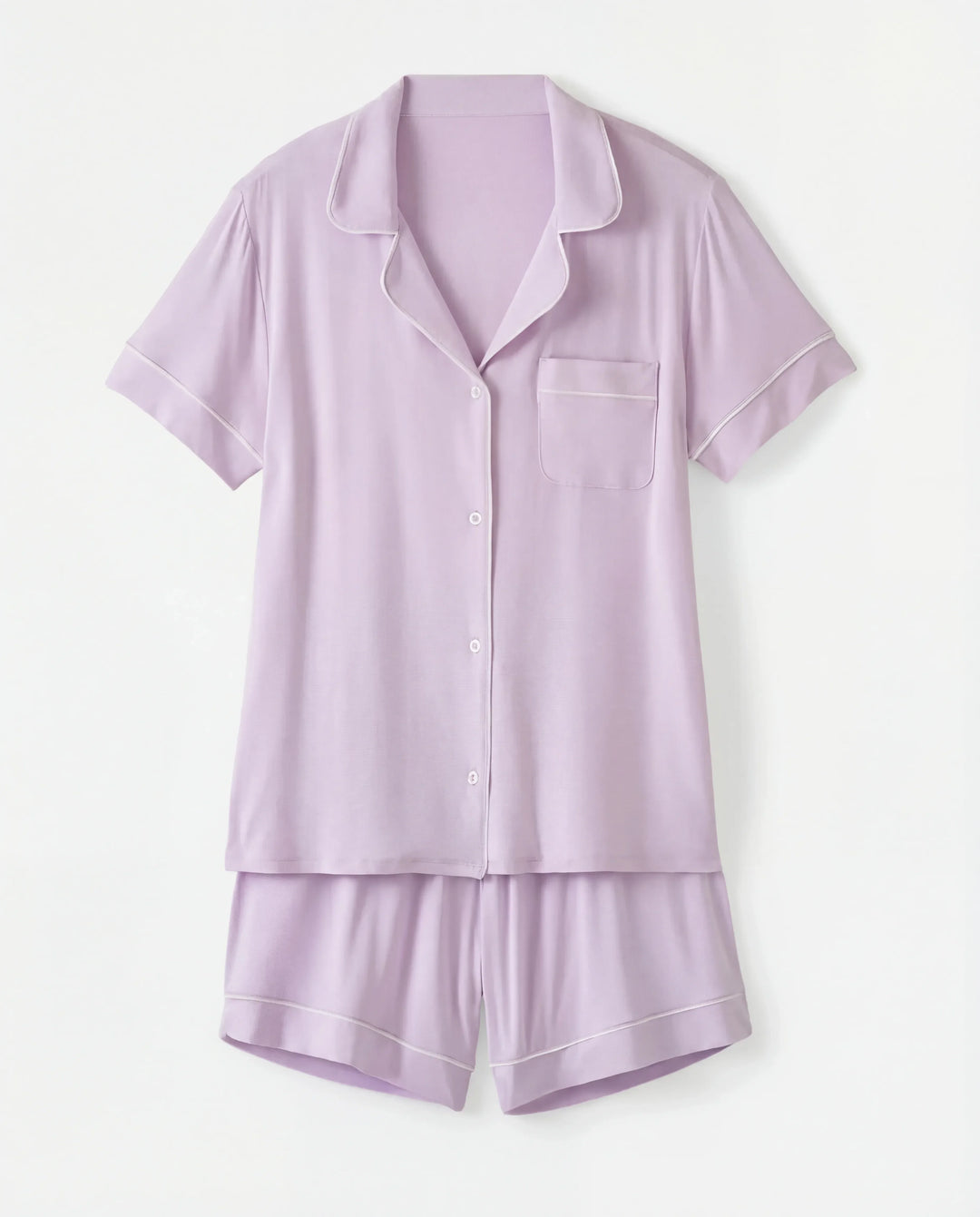Misty Lavender Bamboo Women Short Pajama Set