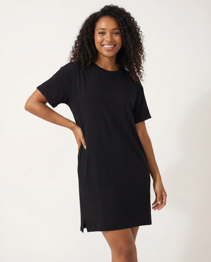 Black Bamboo Women Lounge Dress