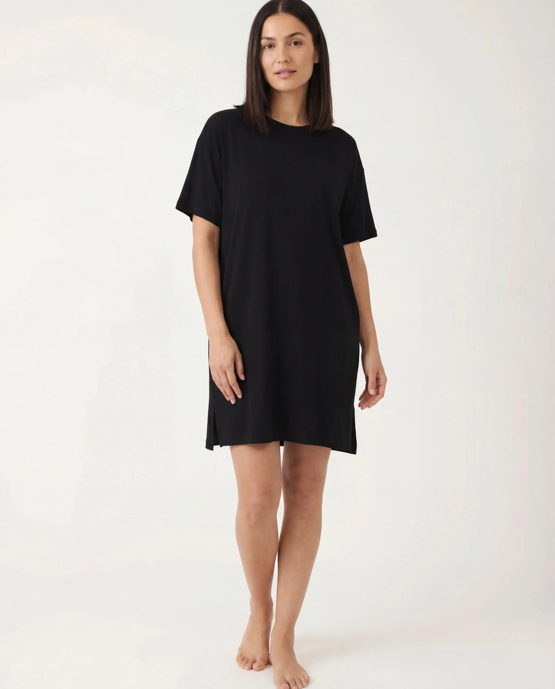 Black Bamboo Women Lounge Dress