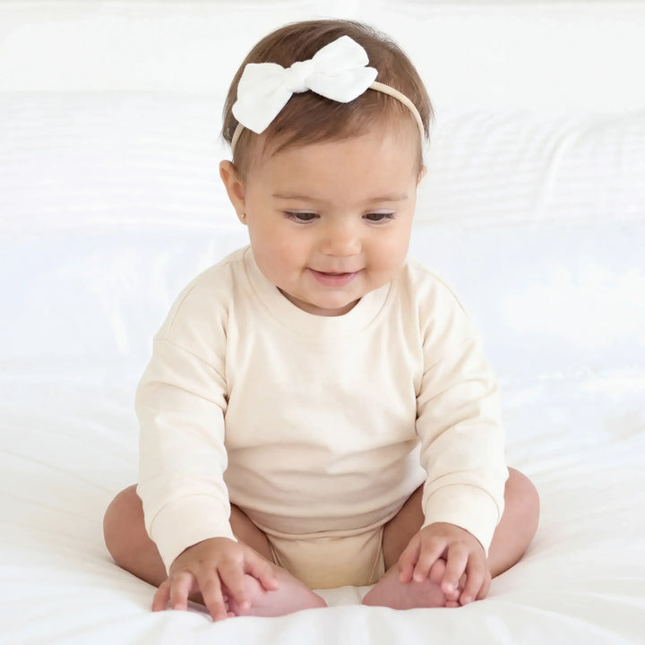 Custom Name Bamboo Long Sleeve Bubble Romper
