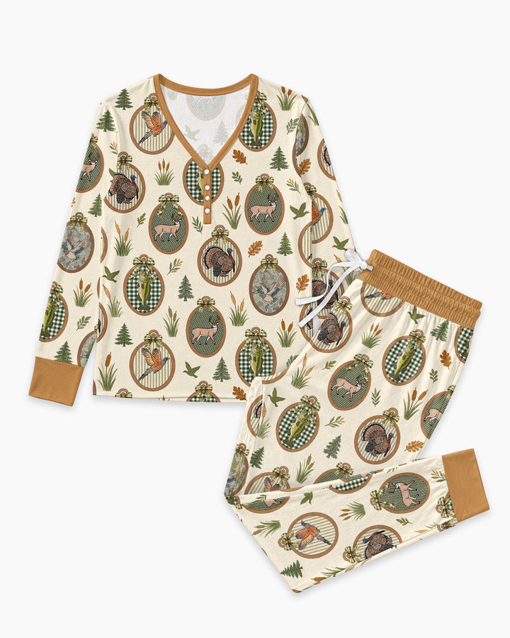 Hunting Season Family Matching Bamboo Women Pajama Set