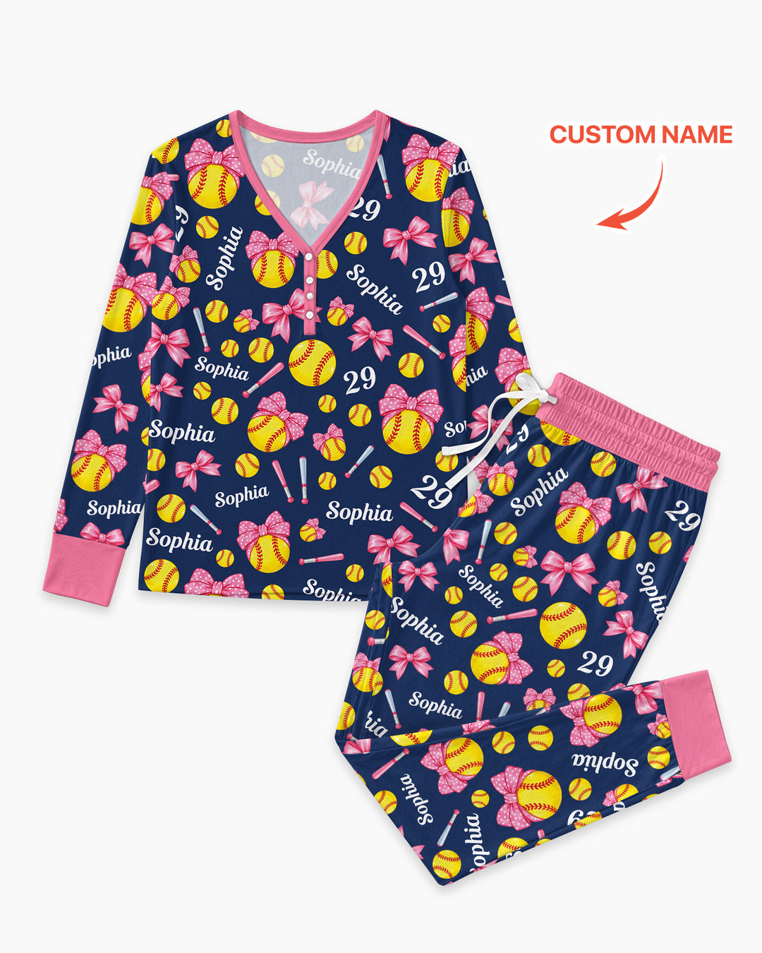 Plantilla de conjunto de pijama de mujer de bambú