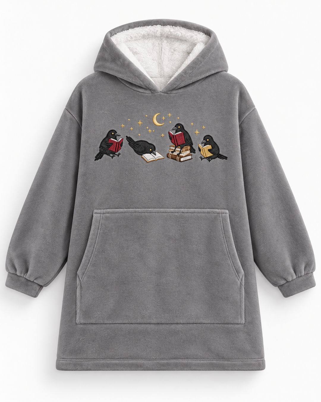 Raven Book Club Embroidered Blanket Hoodie