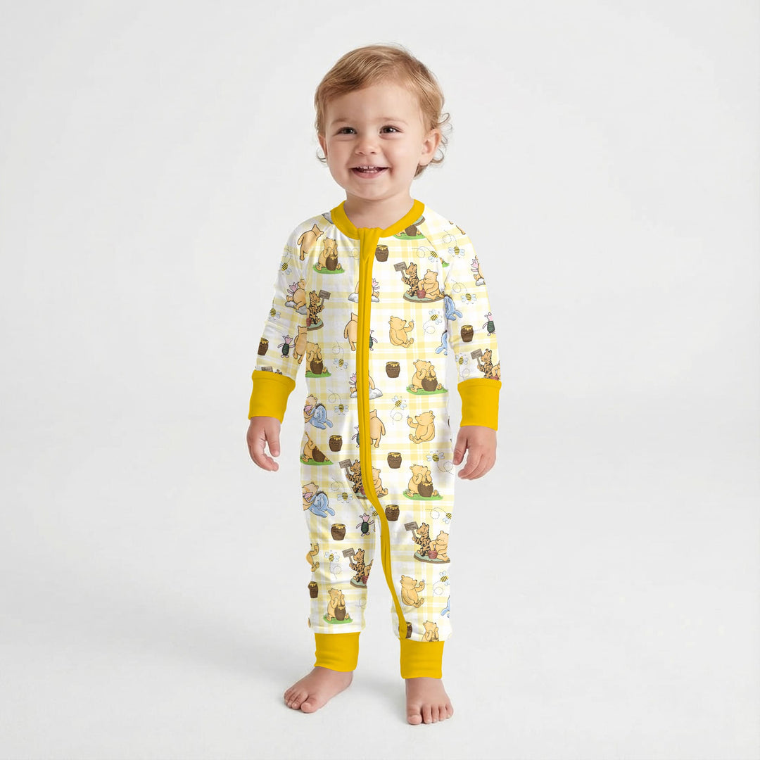 Bear & Friends Yellow Plaid Convertible Zippy