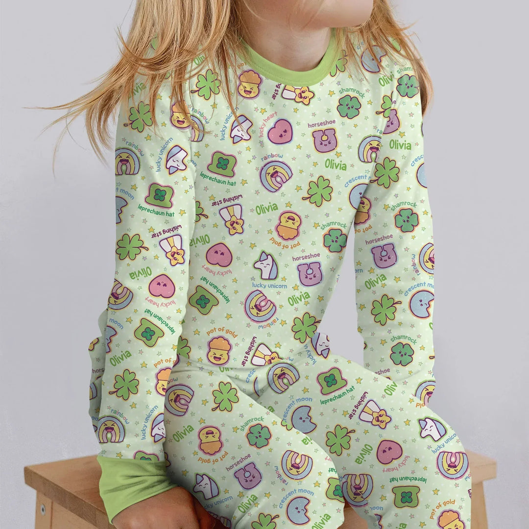 Lucky Charm Two Piece Long Sleeve Pajama Set