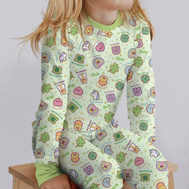Lucky Charm Two Piece Long Sleeve Pajama Set