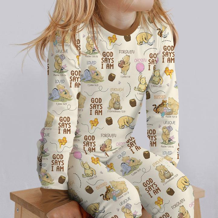 Zweiteiliges Langarm-Pyjama-Set mit Sommerfrüchten