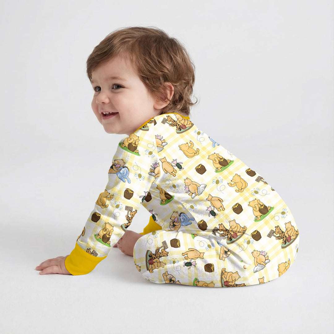 Bear & Friends Yellow Plaid Convertible Zippy