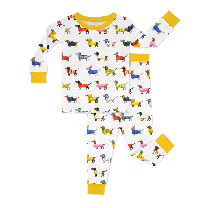 Dachshund Fashion Winnier Two Piece Long Sleeve Pajama Set