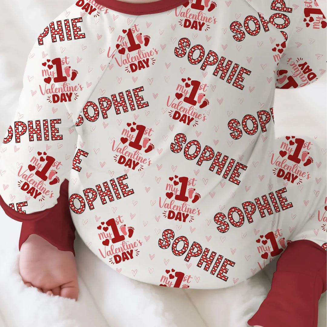 Custom Name My 1st Valentine's Day Convertible Zippy