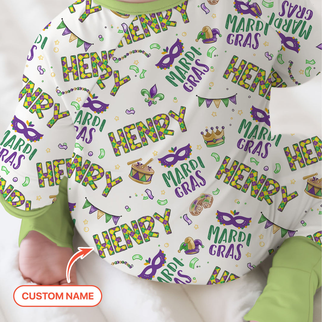 Custom Name Make your own Mardi Gras Convertible Zippy