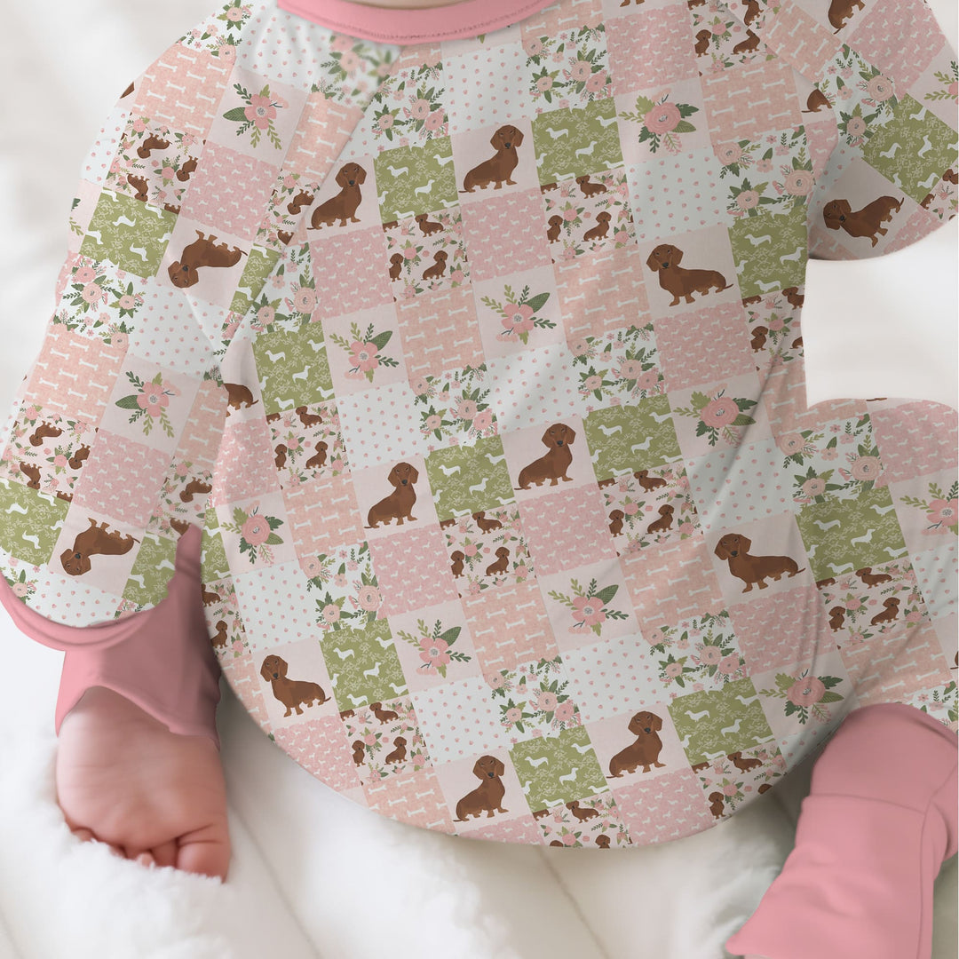 Floral Dachshund Grace Convertible Zippy
