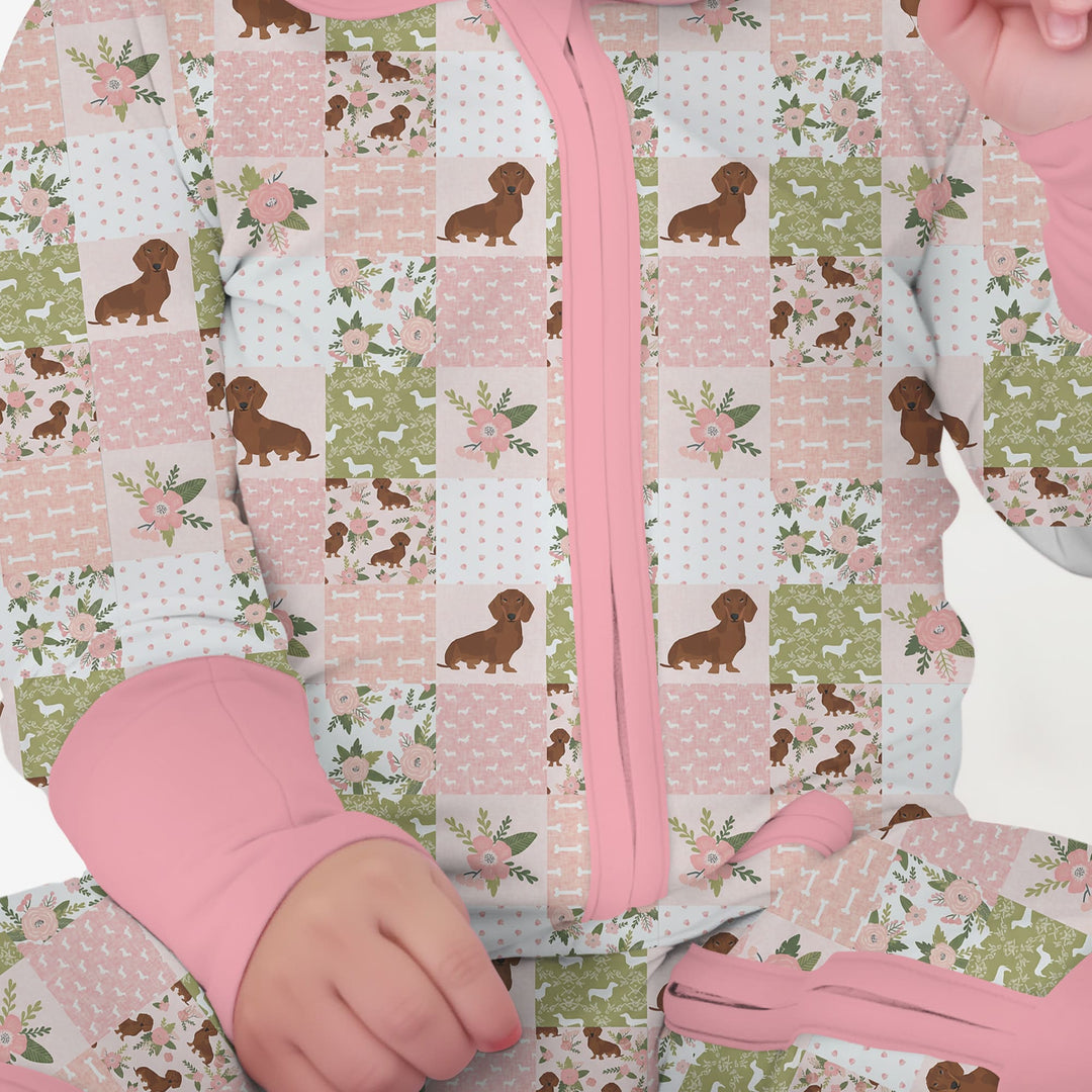 Floral Dachshund Grace Convertible Zippy