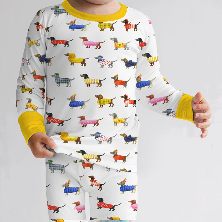Dachshund Fashion Winnier Two Piece Long Sleeve Pajama Set