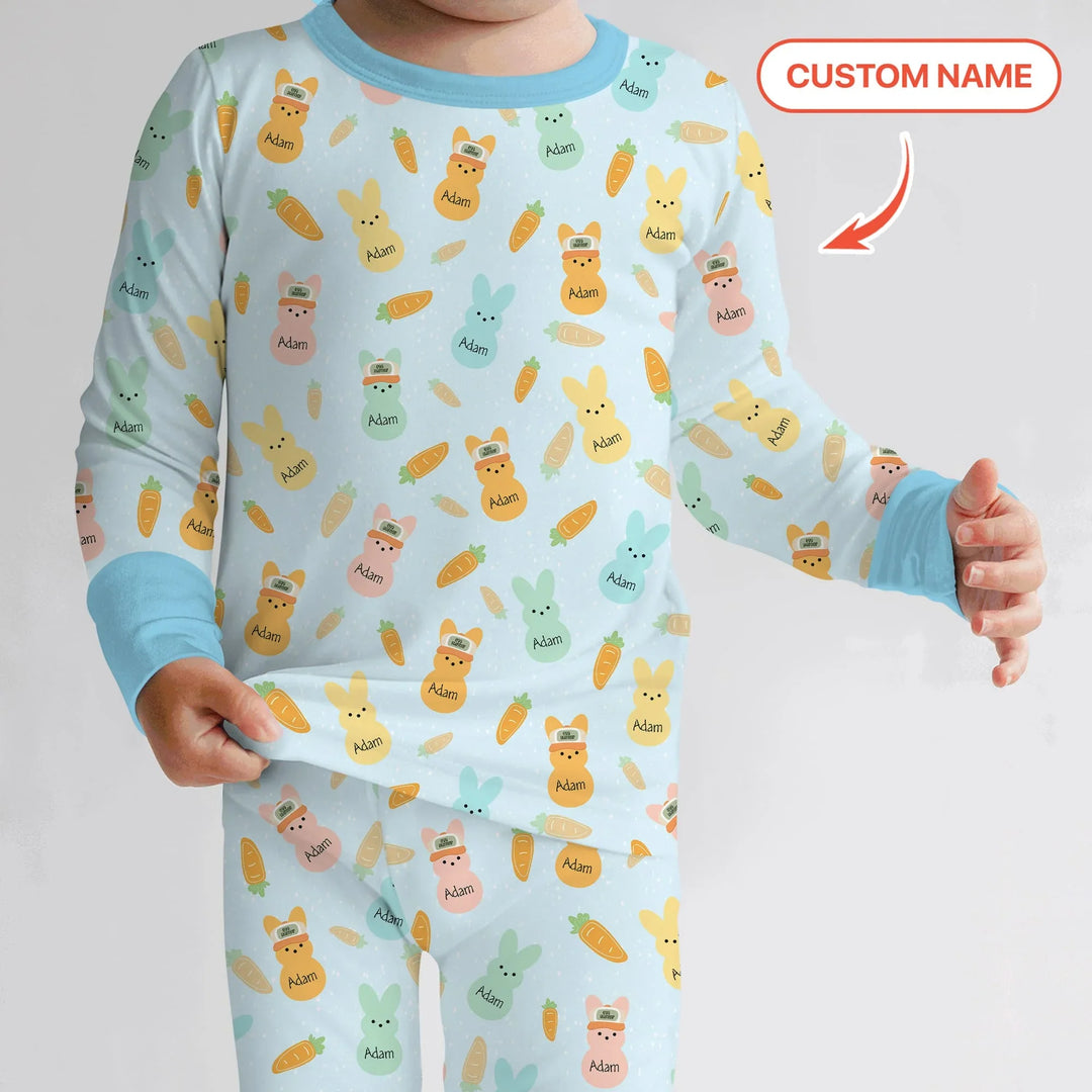 Zweiteiliges Langarm-Pyjama-Set mit Sommerfrüchten