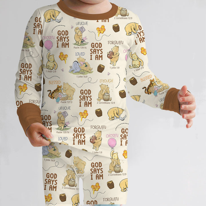 Zweiteiliges Langarm-Pyjama-Set mit Sommerfrüchten