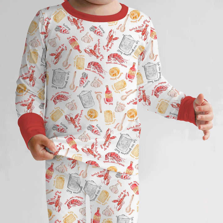 Crawfish Boil Two Piece Long Sleeve Pajama Set