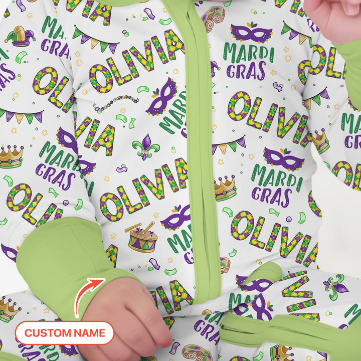 Custom Name Make your own Mardi Gras Convertible Zippy