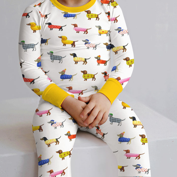 Dachshund Fashion Winnier Two Piece Long Sleeve Pajama Set