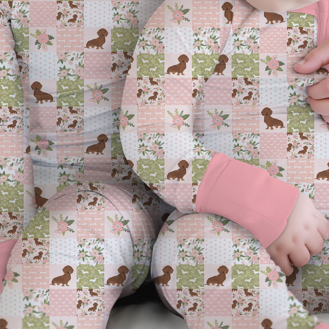 Floral Dachshund Grace Convertible Zippy