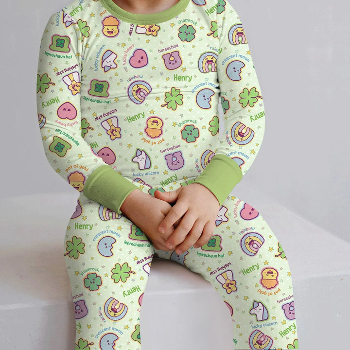 Lucky Charm Two Piece Long Sleeve Pajama Set