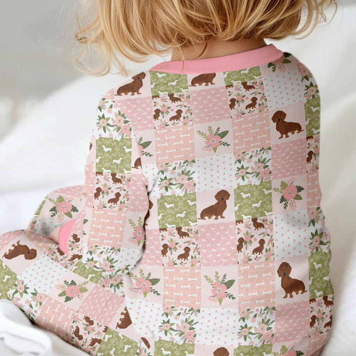 Floral Dachshund Grace Convertible Zippy