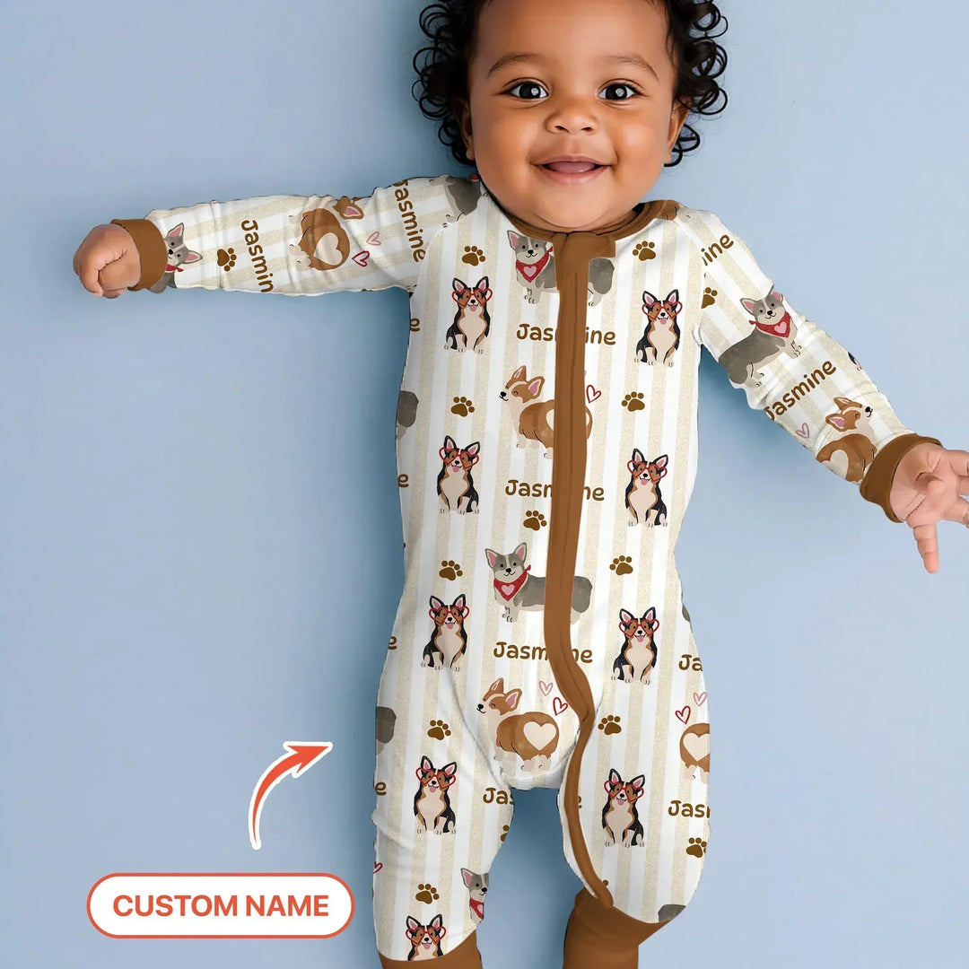 Gerippte Babykleidung mit individuellem Foto - Weich &amp; Skizzenhaft